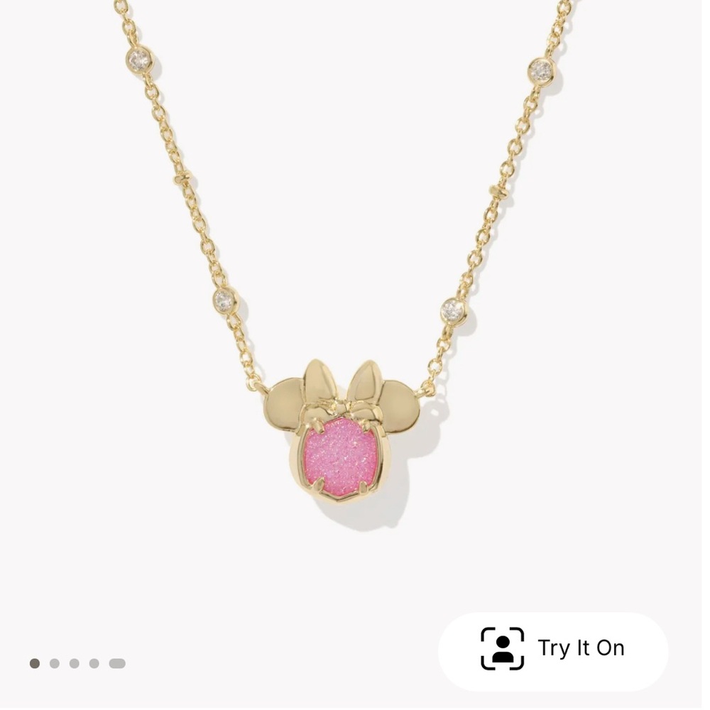 Disney/Kendra Scott Gold Minnie Mouse Pendant Necklace - Picture 2 of 3